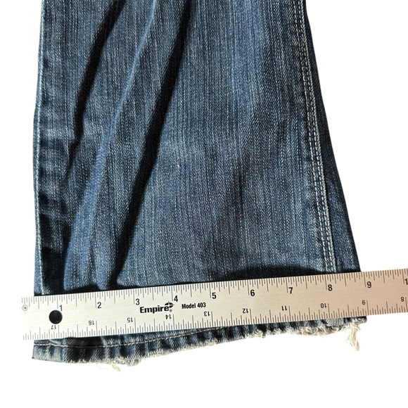 7 For All Mankind slouchy midrise flare leg distressed jeans size 27 - Picture 9 of 16